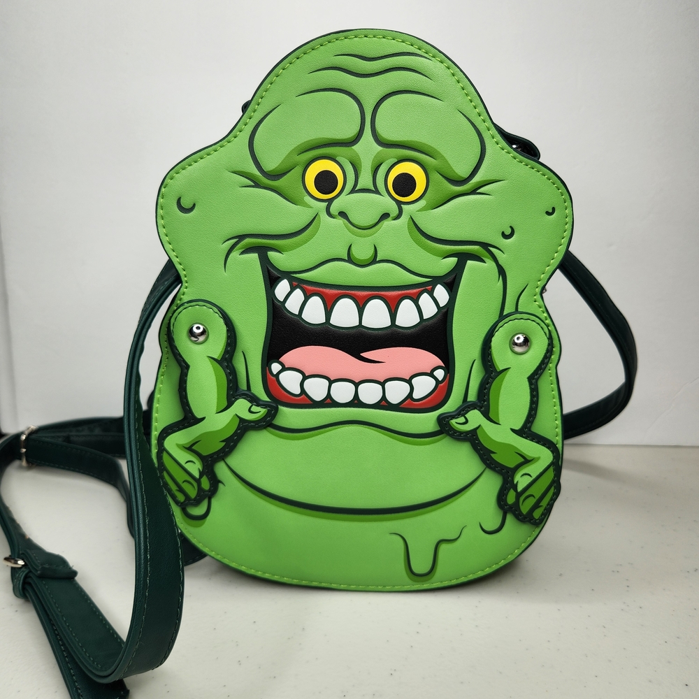 Loungefly Ghostbusters Slimer Green Convertible Backpack Crossbody Bag